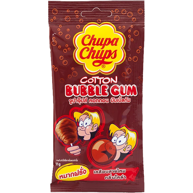 Chupa Chups Cotton Bubble Gum Assorted Flavours (Strawberry