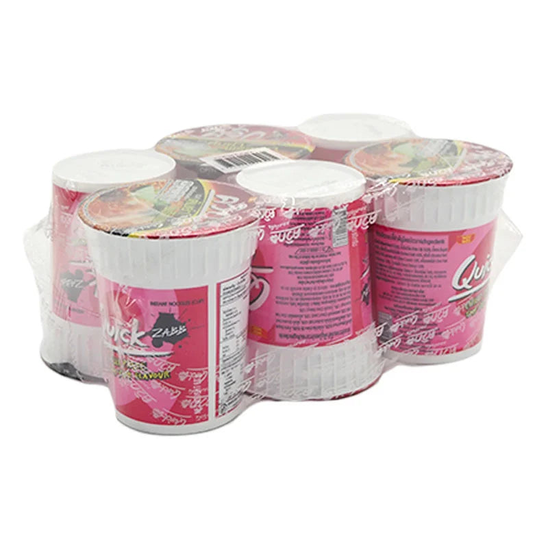 Quick Instant Noodle Cup Chilli Paste Tom Yum 60g x6