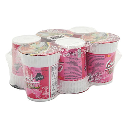Quick Instant Noodle Cup Chilli Paste Tom Yum 60g x6