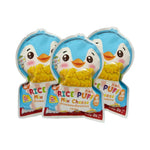 Begin Baby Rice Puffs snack in a clear container, showing small, crispy rice cereal pieces suitable for infants.