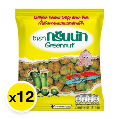 Greennut Crispy Green Peas Squid 17g x12