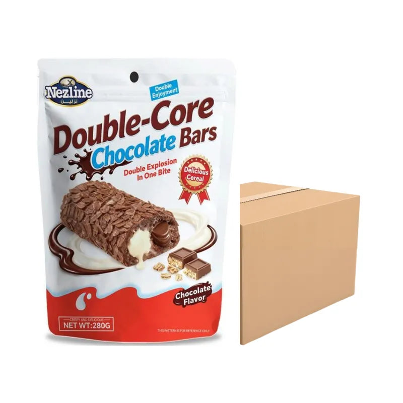Nezline Double Core Chocolate Bars Oat-coated Wafer Snacks 280g