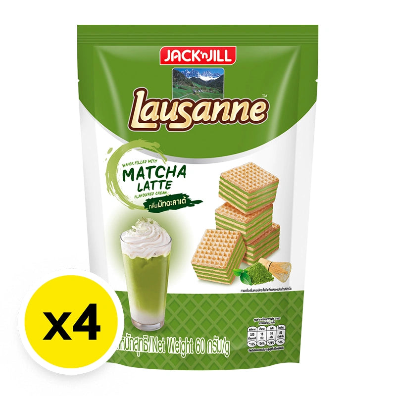 Lausanne Wafer Non Coated Matcha Latte 60g x4