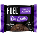 Fuel Double Chocolate & Oat Cookie, healthy snack with rich chocolate chunks and oats, shown in the product image.