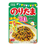 Marumiya Noritama rice seasoning in a 28g dry grocery packet, Japanese rice topping with sesame and seaweed flavor.