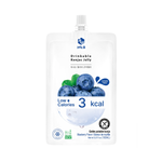 Blueberry flavored Konjac Jelly snack by Jelly B, showing soft, translucent blue jelly pieces in a close-up image.