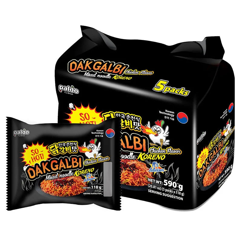 PALDO KORENO Dakgalbi Chicken Instant Noodle 118g x5