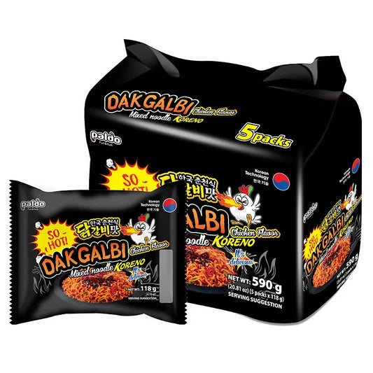 PALDO KORENO Dakgalbi Chicken Instant Noodle 118g x5