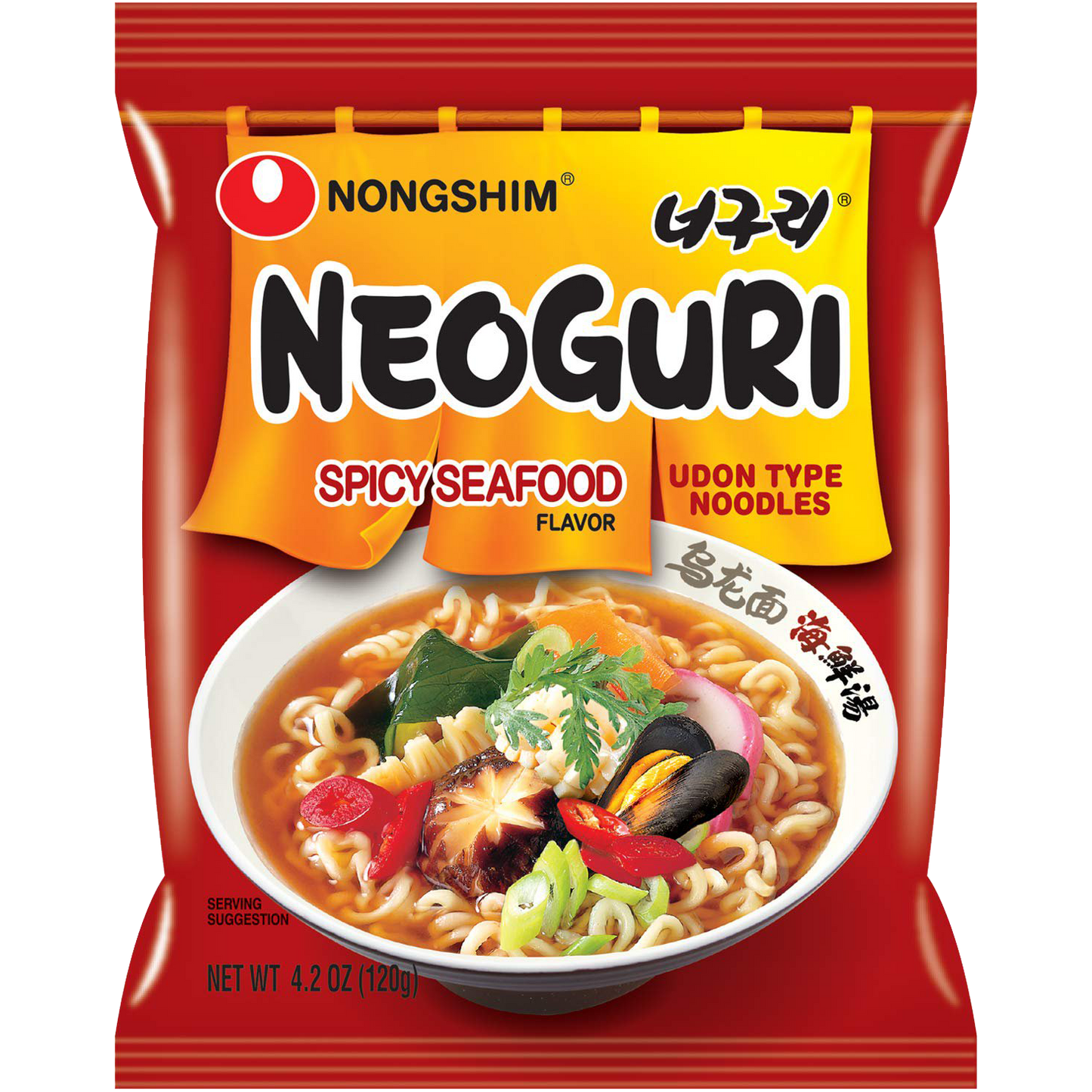 Nong Shim Neoguri Udon Type Noodles Spicy Seafood