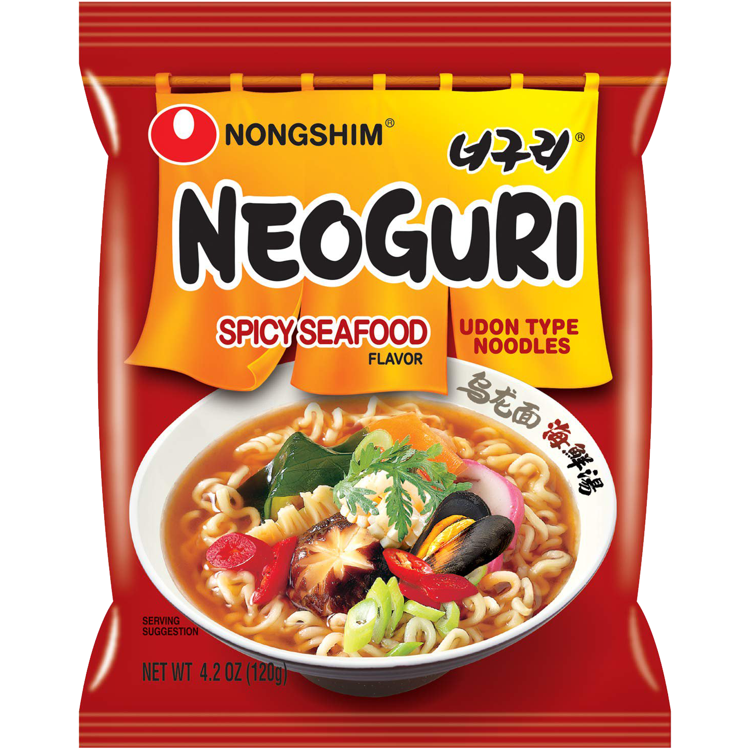 Nong Shim Neoguri Udon Type Noodles Spicy Seafood