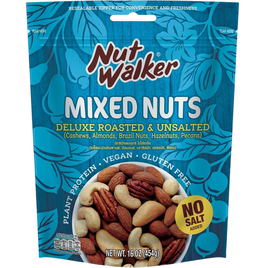 Nut Walker Deluxe Roasted & Unsalted Mixed Nuts