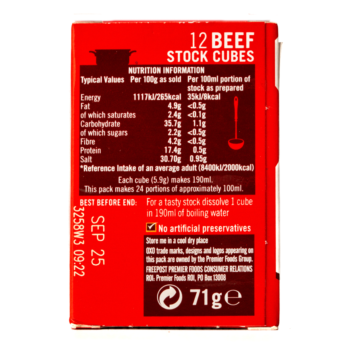 Oxo Beef Stock Cubes