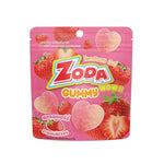 Zoda Wow Gummy Strawberry flavor snack pack, 45g, featuring colorful gummy candies in a clear wrapper.