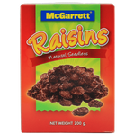 McGarrett Black confectionery snack pack showing dark chocolate-coated treats in a clear wrapper.