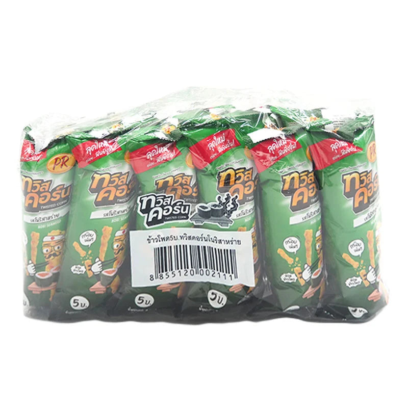 PR Twist Corn Snack Nori Seaweed Flavour 18g x12