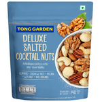 Tong Garden Deluxe Salted Cocktail Nuts in a bowl, showing mixed salted nuts with a glossy, crunchy appearance.