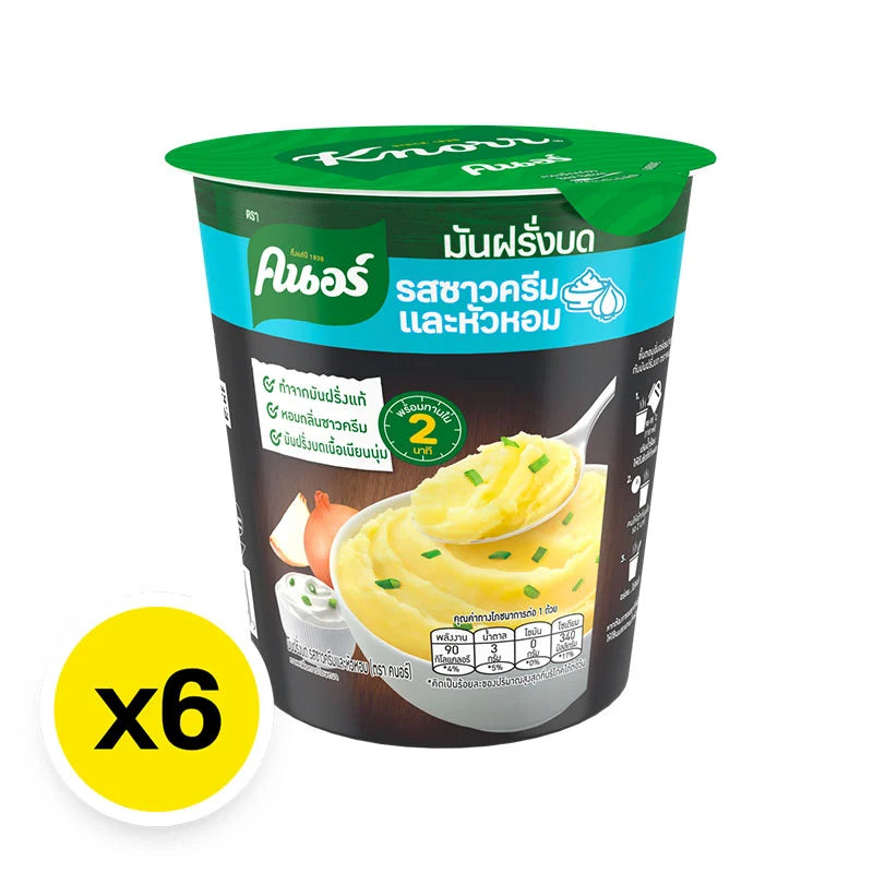Knorr Mashed Potato Sour Cream And Onion Flavor 26g x6