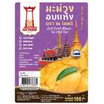 Na Chok Dee soft dried mango slices, a natural confectionery snack with bright orange color and chewy texture.