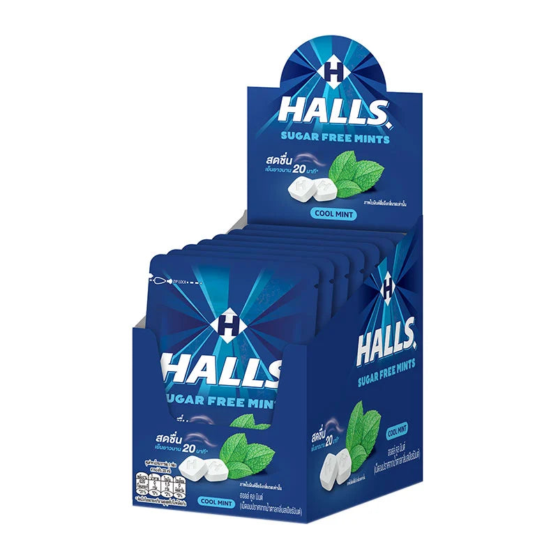 Halls Mints Cool Mint Candy 15.4g x10