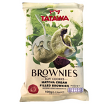 Tatawa Matcha Cream Filled Brownies, chocolate snack with green matcha cream filling, square-shaped confectionery treat