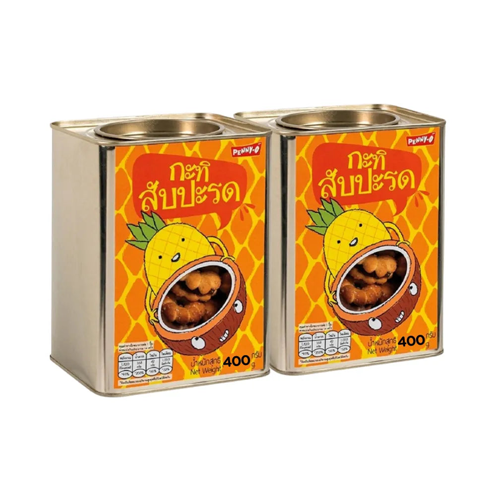 PENNYO Coconut Pineapple Snack 400g pack, showing fresh coconut and pineapple pieces in a colorful snack packaging.