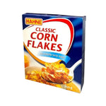 Hahne Cornflakes 250g box, dry grocery cereal with golden flaked corn, in a colorful packaging with the Hahne brand logo.
