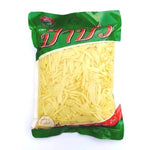 PA BUA Boiled Bamboo Shoot strips in an 800g package, dry grocery product with fresh bamboo shoot slices on a white background.