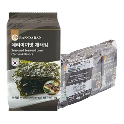 Bandaran Seasoned Seaweed Teriyaki Flavor 6 Sachets 4g