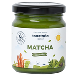 Toastaria Green Tea pack showing vibrant green tea leaves in a resealable grocery bag.