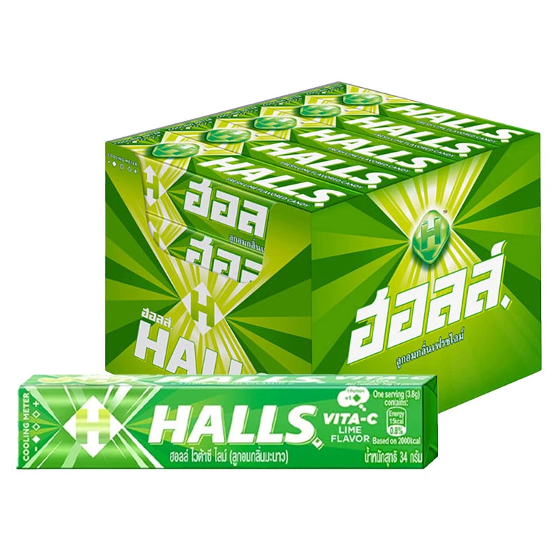 HALL'S HALLS Candy Fresh Lime 9 Pcs X 20