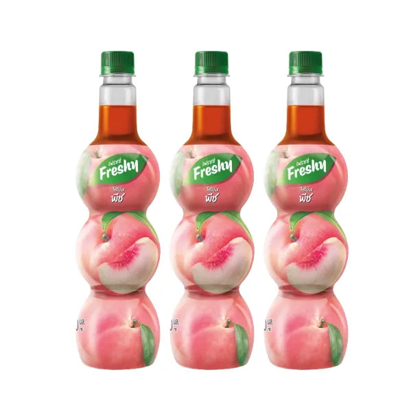FRESHY Syrup With Peach Juice Concentrate 710ml x3