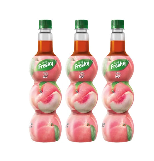 FRESHY Syrup With Peach Juice Concentrate 710ml x3