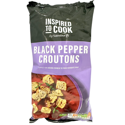 Sainsbury's Inspired To Cook, Black Pepper Salt Croutons