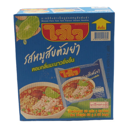 Waiwai Instant Noodles Minced Pork Tom Yum 60g x30