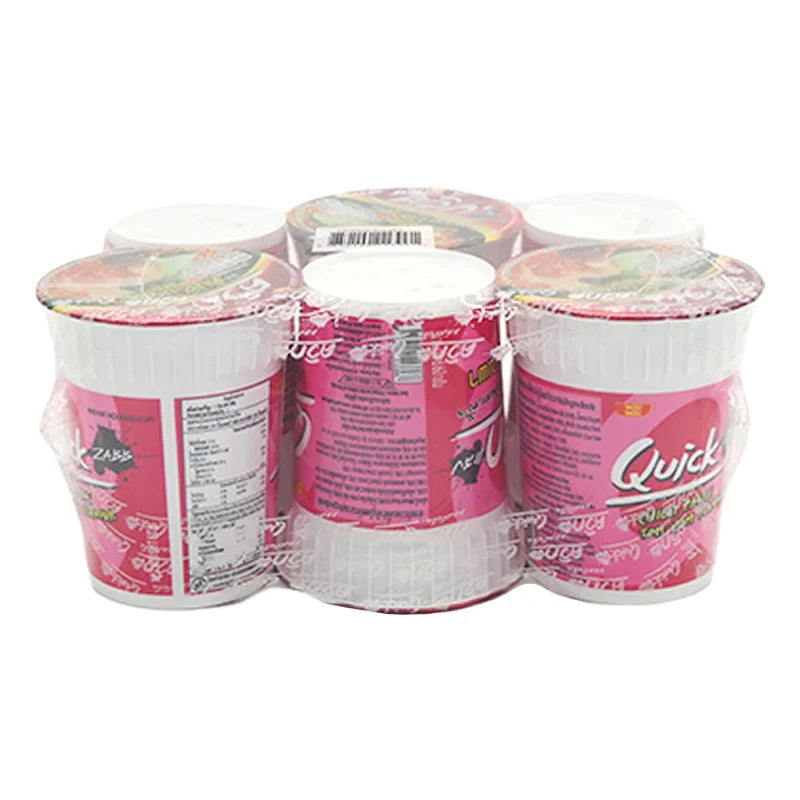 Quick Instant Noodle Cup Chilli Paste Tom Yum 60g x6
