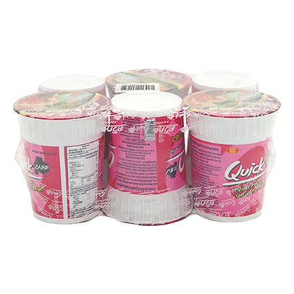 Quick Instant Noodle Cup Chilli Paste Tom Yum 60g x6