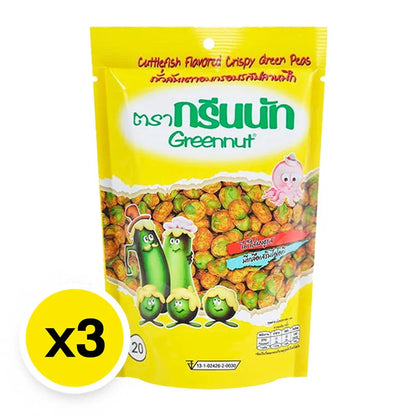 Greennut Crispy Green Peas Cuttlefish 70g x3