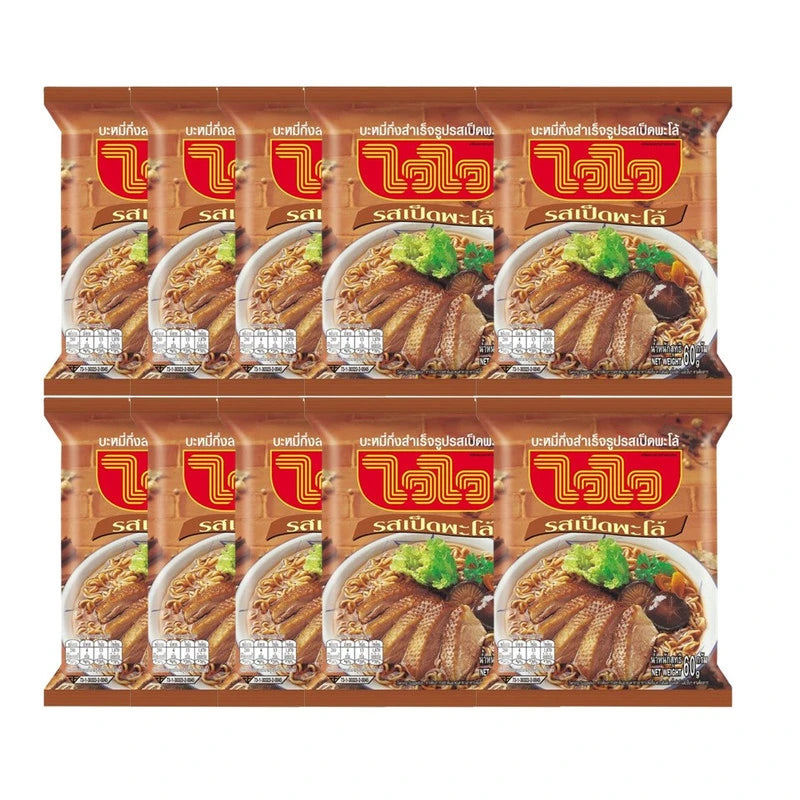 WAIWAI Instant Noodles Duck In Soy Sauce Flavor 10 Packs 60g