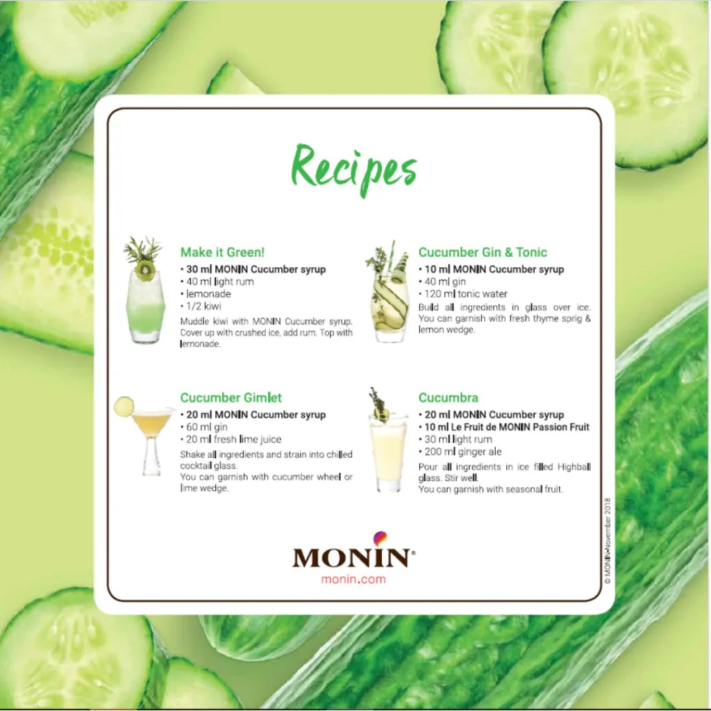 Monin Cucumber Syrup 700ml