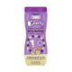 Peachy Blueberry Mixed Grain Puff Snack in a clear bottle, showing colorful puffed grain snacks with blueberry flavor accents.