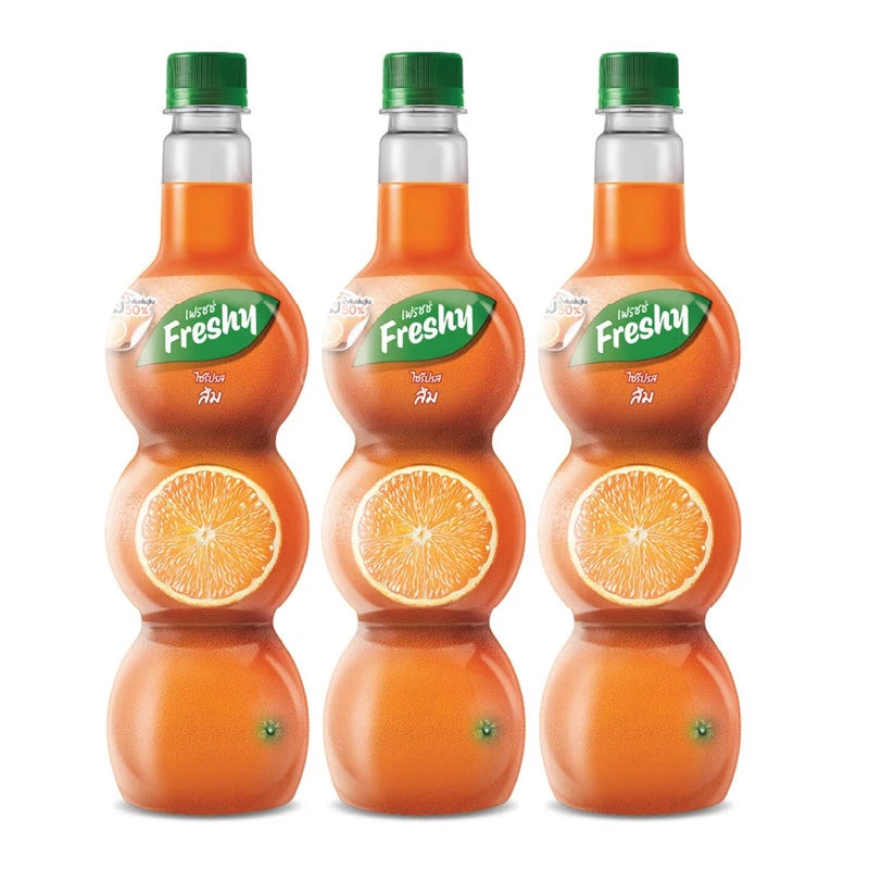 FRESHY Syrup With Orange Juice Concentrate 710ml x3