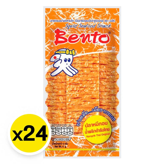 Bento Squid Seafood Snack Hot Spicy 4g x24