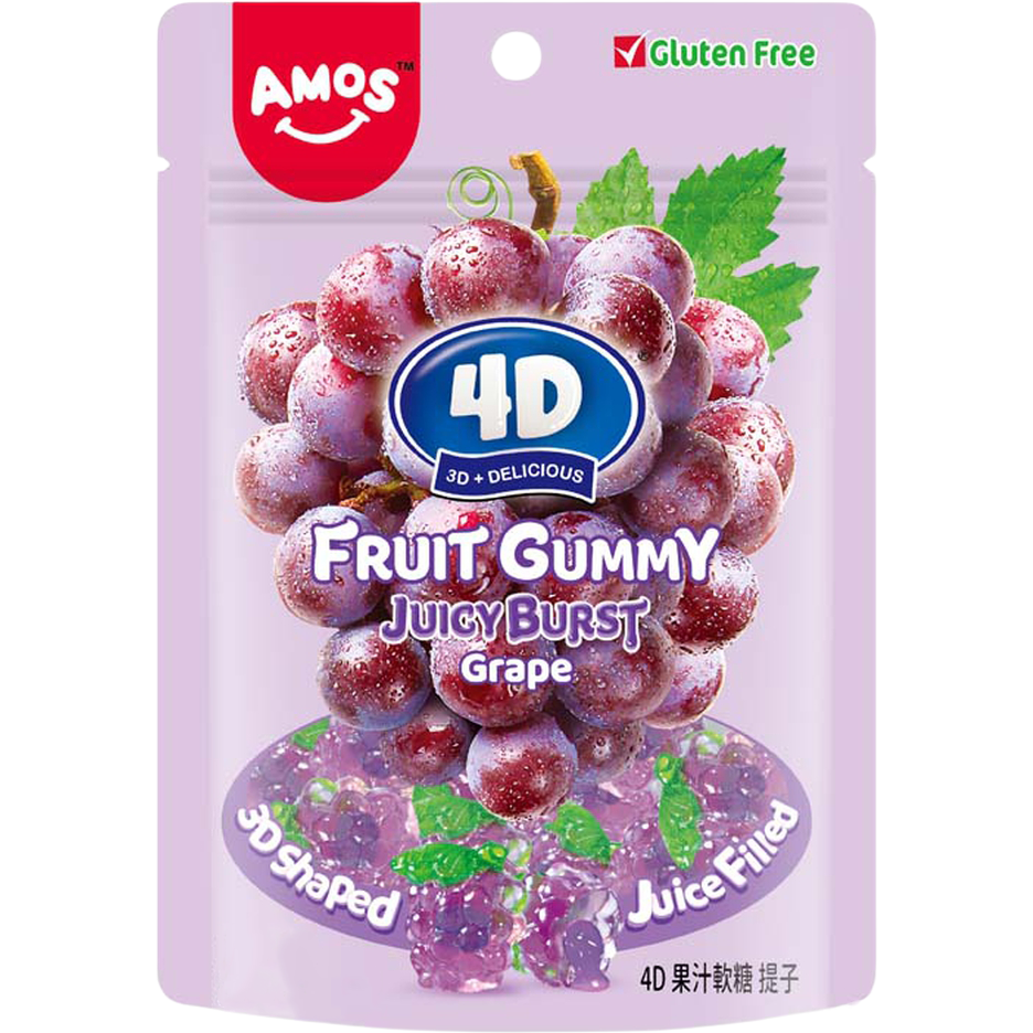Amos 4d Gummy Center Filled Grape