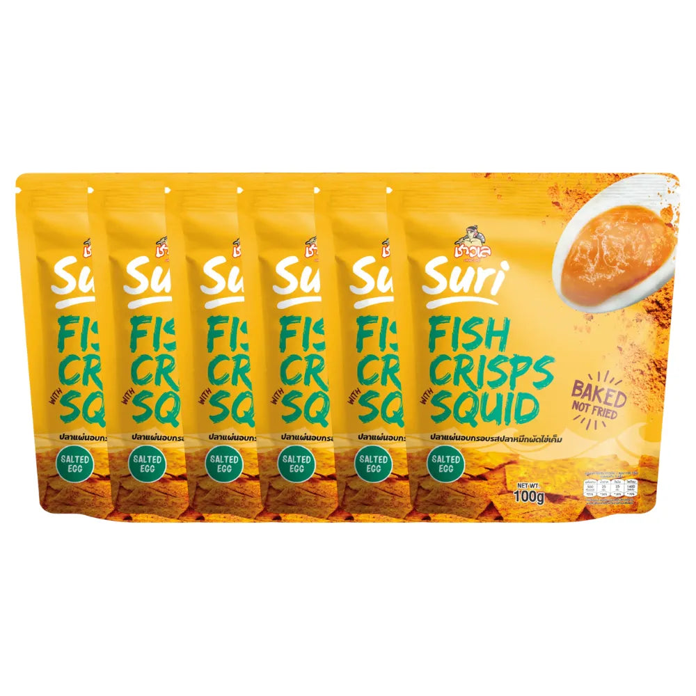 CHAOLAY Fish Crisps With Squid (salted Egg) 100g x6