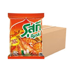 Ruski Noodles Tom Yum Shrimp Soup flavor packets, dry grocery, with three packets displayed on a neutral background.