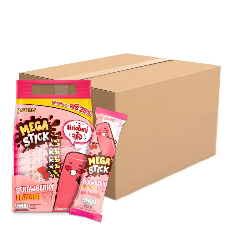 GRINNY CORN SNACK WITH STRAWBERRY FLAVOR . (PACK 20PCS) X12 11g