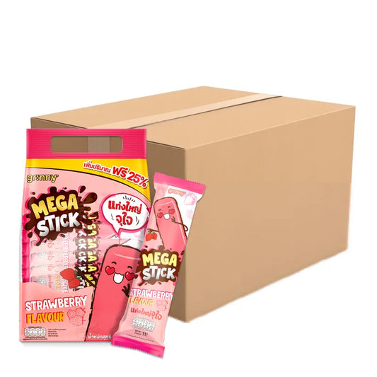 GRINNY CORN SNACK WITH STRAWBERRY FLAVOR . (PACK 20PCS) X12 11g