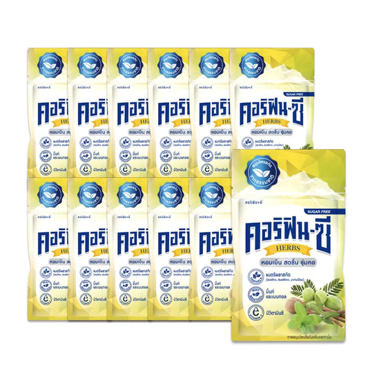 CORYFIN-C Coryfin-C Mixed Triphala and Licorice Extract Herbal Candy, 12 pieces, natural herbal throat lozenges.