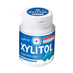 Lotte Xylitol Freshmint healthy confectionery snacks featuring mint-flavored candies in a colorful package.
