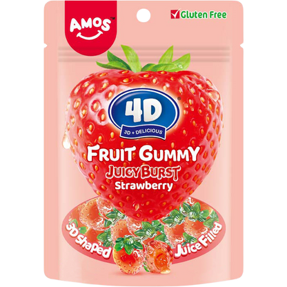 Amos 4d Gummy Center Filled Strawberry